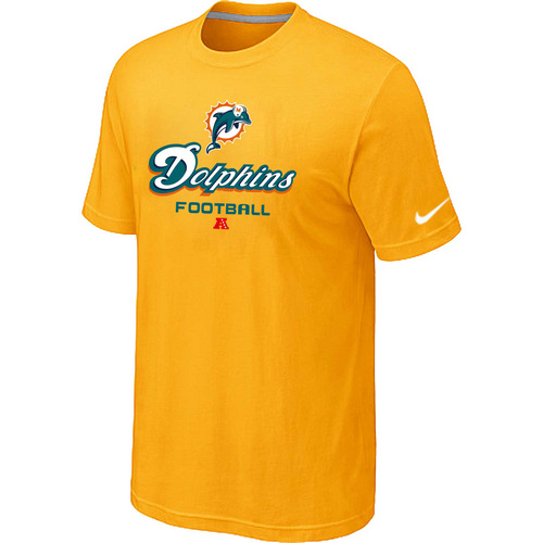 Nike Miami Dolphins Critical Victory NFL T-Shirt - Yellow